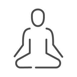 Icon of a person seated in a meditation pose