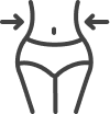 Icon of waist slimming symbolizing the medical weight loss