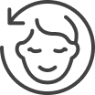 Icon of a smile person receiving a microdermabrasion