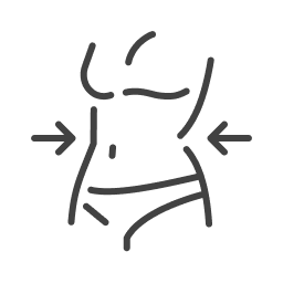 Icon depicting waist slimming symbolizing the medical weight loss program of Health and Medspa