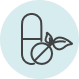 Icon of a pill capsule signifying the bioidentical hormone replacement therapy