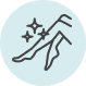 Icon depicting legs after a laser hair removal procedure